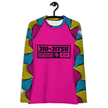 Women's Long Sleeve No Gi BJJ Rash Guard - Ankara Wax Print Rash Guard 002 Exclusive Long Sleeve Rash Guards Rashguard Womens