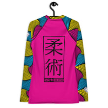 Women's Long Sleeve No Gi BJJ Rash Guard - Ankara Wax Print Rash Guard 002 Exclusive Long Sleeve Rash Guards Rashguard Womens