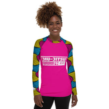 Women's Long Sleeve No Gi BJJ Rash Guard - Ankara Wax Print Rash Guard 003 Exclusive Jiu-Jitsu Jiujitsu Long Sleeve Rash Guards Rashguard Womens