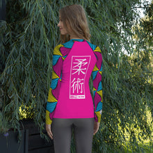 Women's Long Sleeve No Gi BJJ Rash Guard - Ankara Wax Print Rash Guard 003 Exclusive Jiu-Jitsu Jiujitsu Long Sleeve Rash Guards Rashguard Womens