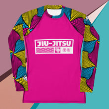 Women's Long Sleeve No Gi BJJ Rash Guard - Ankara Wax Print Rash Guard 003 Exclusive Jiu-Jitsu Jiujitsu Long Sleeve Rash Guards Rashguard Womens