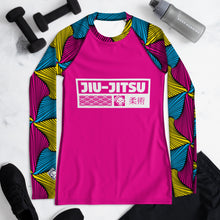 Women's Long Sleeve No Gi BJJ Rash Guard - Ankara Wax Print Rash Guard 003 Exclusive Jiu-Jitsu Jiujitsu Long Sleeve Rash Guards Rashguard Womens