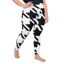 Womens Plus Size High Waist Houndstooth Yoga Pants Leggings 001 Exclusive Houndstooth Leggings Plus Size Tights Womens