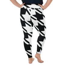 Womens Plus Size High Waist Houndstooth Yoga Pants Leggings 001 Exclusive Houndstooth Leggings Plus Size Tights Womens