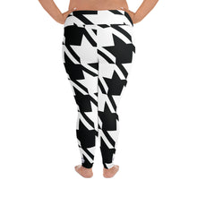 Womens Plus Size High Waist Houndstooth Yoga Pants Leggings 001 Exclusive Houndstooth Leggings Plus Size Tights Womens