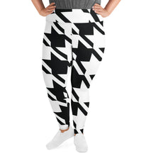 Womens Plus Size High Waist Houndstooth Yoga Pants Leggings 001 Exclusive Houndstooth Leggings Plus Size Tights Womens