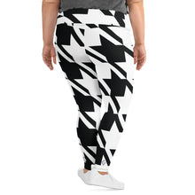 Womens Plus Size High Waist Houndstooth Yoga Pants Leggings 001 Exclusive Houndstooth Leggings Plus Size Tights Womens