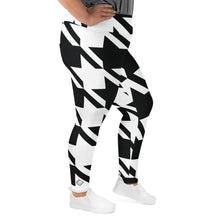 Womens Plus Size High Waist Houndstooth Yoga Pants Leggings 001 Exclusive Houndstooth Leggings Plus Size Tights Womens