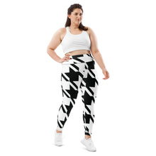 Womens Plus Size High Waist Houndstooth Yoga Pants Leggings 001 Exclusive Houndstooth Leggings Plus Size Tights Womens
