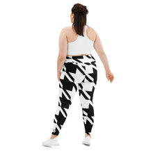 Womens Plus Size High Waist Houndstooth Yoga Pants Leggings 001 Exclusive Houndstooth Leggings Plus Size Tights Womens