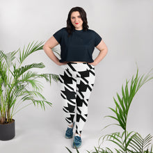 Womens Plus Size High Waist Houndstooth Yoga Pants Leggings 001 Exclusive Houndstooth Leggings Plus Size Tights Womens
