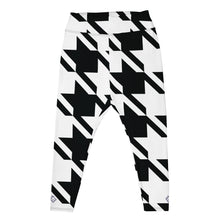 Womens Plus Size High Waist Houndstooth Yoga Pants Leggings 001 Exclusive Houndstooth Leggings Plus Size Tights Womens