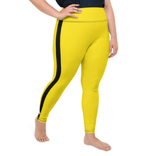 Kill Bill Vibes: Plus Size Women's Long Sleeve Rash Guard and Yoga Pants Ensemble Bruce Lee Exclusive Kit Leggings Long Sleeve Plus Size Plus Sized Plus Sized Leggings Rash Guard Tights Womens