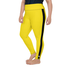 Kill Bill Vibes: Plus Size Women's Long Sleeve Rash Guard and Yoga Pants Ensemble Bruce Lee Exclusive Kit Leggings Long Sleeve Plus Size Plus Sized Plus Sized Leggings Rash Guard Tights Womens