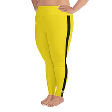 Kill Bill Vibes: Plus Size Women's Long Sleeve Rash Guard and Yoga Pants Ensemble Bruce Lee Exclusive Kit Leggings Long Sleeve Plus Size Plus Sized Plus Sized Leggings Rash Guard Tights Womens
