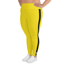 Kill Bill Vibes: Plus Size Women's Long Sleeve Rash Guard and Yoga Pants Ensemble Bruce Lee Exclusive Kit Leggings Long Sleeve Plus Size Plus Sized Plus Sized Leggings Rash Guard Tights Womens