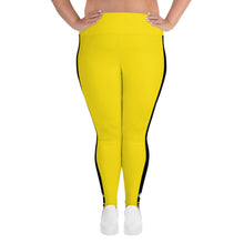 Kill Bill Vibes: Plus Size Women's Long Sleeve Rash Guard and Yoga Pants Ensemble Bruce Lee Exclusive Kit Leggings Long Sleeve Plus Size Plus Sized Plus Sized Leggings Rash Guard Tights Womens