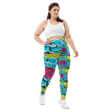 Women's Plus Size Pop Art Yoga Pants - Roy Lichtenstein Inspired Dahlia Print 002 Athletic Leggings BJJ Boxing Dahlia Exclusive Fitness Flower Leggings Plus Size Plus Sized Leggings Pop Art Running Tights Womens Yoga