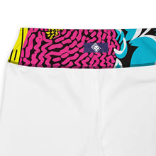 Women's Plus Size Pop Art Yoga Pants - Roy Lichtenstein Inspired Dahlia Print 002 Athletic Leggings BJJ Boxing Dahlia Exclusive Fitness Flower Leggings Plus Size Plus Sized Leggings Pop Art Running Tights Womens Yoga