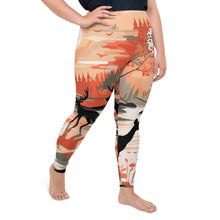 Women's Plus Size Yoga Pants Workout Leggings - Deer Forest Deer Forest Exclusive Leggings Plus Size Tights Womens