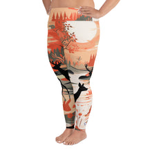 Women's Plus Size Yoga Pants Workout Leggings - Deer Forest Deer Forest Exclusive Leggings Plus Size Tights Womens