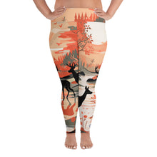Women's Plus Size Yoga Pants Workout Leggings - Deer Forest Deer Forest Exclusive Leggings Plus Size Tights Womens