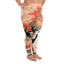 Women's Plus Size Yoga Pants Workout Leggings - Deer Forest Deer Forest Exclusive Leggings Plus Size Tights Womens
