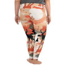 Women's Plus Size Yoga Pants Workout Leggings - Deer Forest Deer Forest Exclusive Leggings Plus Size Tights Womens
