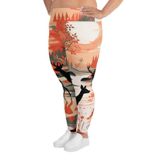 Women's Plus Size Yoga Pants Workout Leggings - Deer Forest Deer Forest Exclusive Leggings Plus Size Tights Womens