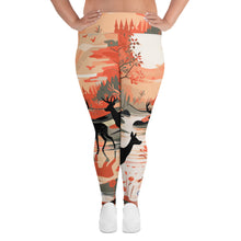 Women's Plus Size Yoga Pants Workout Leggings - Deer Forest Deer Forest Exclusive Leggings Plus Size Tights Womens