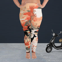 Women's Plus Size Yoga Pants Workout Leggings - Deer Forest Deer Forest Exclusive Leggings Plus Size Tights Womens