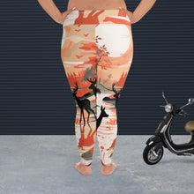Women's Plus Size Yoga Pants Workout Leggings - Deer Forest Deer Forest Exclusive Leggings Plus Size Tights Womens
