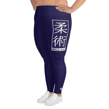 Women's Plus Size Yoga Pants Workout Leggings For Jiu Jitsu 002 - Midnight Blue Exclusive Jiu-Jitsu Leggings Plus Size Tights Womens