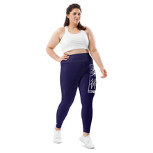 Women's Plus Size Yoga Pants Workout Leggings For Jiu Jitsu 002 - Midnight Blue Exclusive Jiu-Jitsu Leggings Plus Size Tights Womens