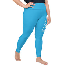 Women's Plus Size Yoga Pants Workout Leggings For Jiu Jitsu 005 - Cyan Exclusive Jiu-Jitsu Leggings Plus Size Tights Womens