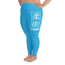 Women's Plus Size Yoga Pants Workout Leggings For Jiu Jitsu 005 - Cyan Exclusive Jiu-Jitsu Leggings Plus Size Tights Womens