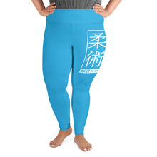 Women's Plus Size Yoga Pants Workout Leggings For Jiu Jitsu 005 - Cyan Exclusive Jiu-Jitsu Leggings Plus Size Tights Womens