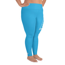 Women's Plus Size Yoga Pants Workout Leggings For Jiu Jitsu 005 - Cyan Exclusive Jiu-Jitsu Leggings Plus Size Tights Womens