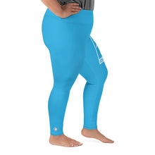 Women's Plus Size Yoga Pants Workout Leggings For Jiu Jitsu 005 - Cyan Exclusive Jiu-Jitsu Leggings Plus Size Tights Womens