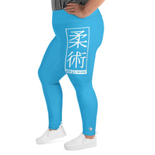 Women's Plus Size Yoga Pants Workout Leggings For Jiu Jitsu 005 - Cyan Exclusive Jiu-Jitsu Leggings Plus Size Tights Womens