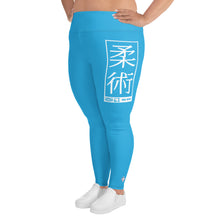 Women's Plus Size Yoga Pants Workout Leggings For Jiu Jitsu 005 - Cyan Exclusive Jiu-Jitsu Leggings Plus Size Tights Womens