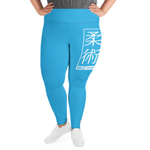 Women's Plus Size Yoga Pants Workout Leggings For Jiu Jitsu 005 - Cyan Exclusive Jiu-Jitsu Leggings Plus Size Tights Womens