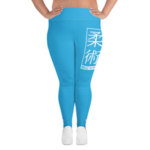 Women's Plus Size Yoga Pants Workout Leggings For Jiu Jitsu 005 - Cyan Exclusive Jiu-Jitsu Leggings Plus Size Tights Womens