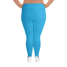 Women's Plus Size Yoga Pants Workout Leggings For Jiu Jitsu 005 - Cyan Exclusive Jiu-Jitsu Leggings Plus Size Tights Womens
