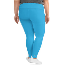 Women's Plus Size Yoga Pants Workout Leggings For Jiu Jitsu 005 - Cyan Exclusive Jiu-Jitsu Leggings Plus Size Tights Womens