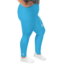 Women's Plus Size Yoga Pants Workout Leggings For Jiu Jitsu 005 - Cyan Exclusive Jiu-Jitsu Leggings Plus Size Tights Womens