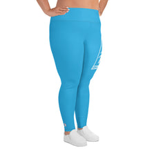 Women's Plus Size Yoga Pants Workout Leggings For Jiu Jitsu 005 - Cyan Exclusive Jiu-Jitsu Leggings Plus Size Tights Womens