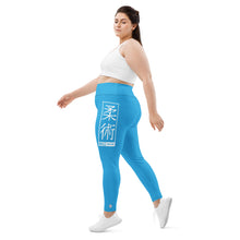 Women's Plus Size Yoga Pants Workout Leggings For Jiu Jitsu 005 - Cyan Exclusive Jiu-Jitsu Leggings Plus Size Tights Womens
