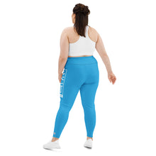 Women's Plus Size Yoga Pants Workout Leggings For Jiu Jitsu 005 - Cyan Exclusive Jiu-Jitsu Leggings Plus Size Tights Womens
