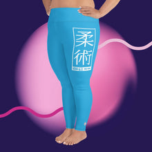 Women's Plus Size Yoga Pants Workout Leggings For Jiu Jitsu 005 - Cyan Exclusive Jiu-Jitsu Leggings Plus Size Tights Womens